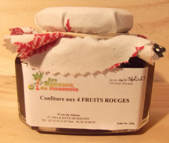 confiture aux 4 fruits rouges
